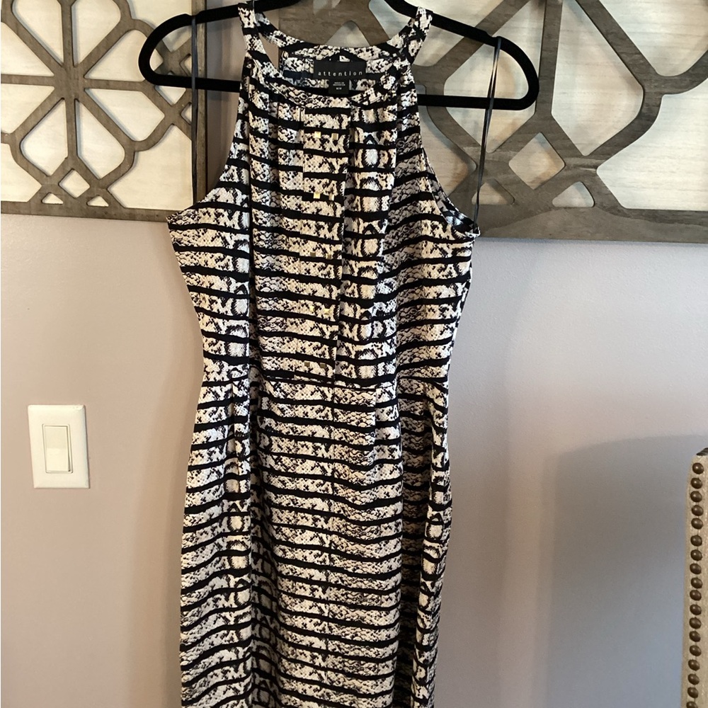 Attention Snakeskin Patterned Dress